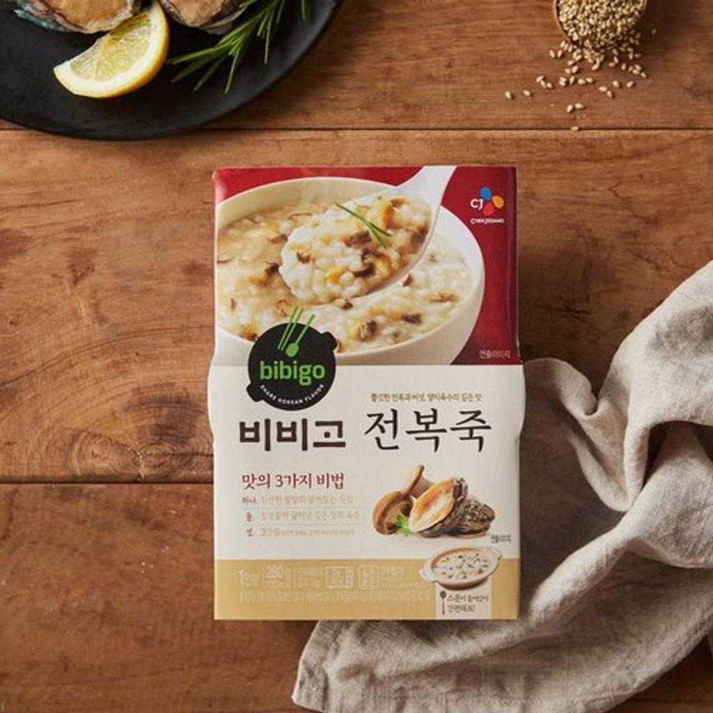 Korea CJ Bibigo Abalone Porridge 280g Korea Instant Porridge Abalone Porridge HNJ MART