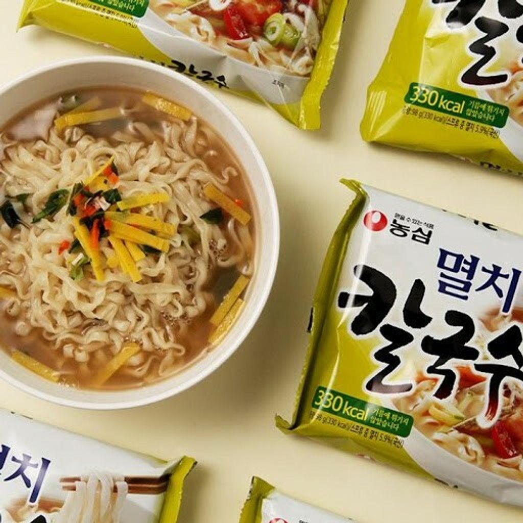 Made in Korea Nongshim Fresh Anchovy Kalguksu Korean Knife Cut Noodle Soup Kal Guk Soo Anchovy
