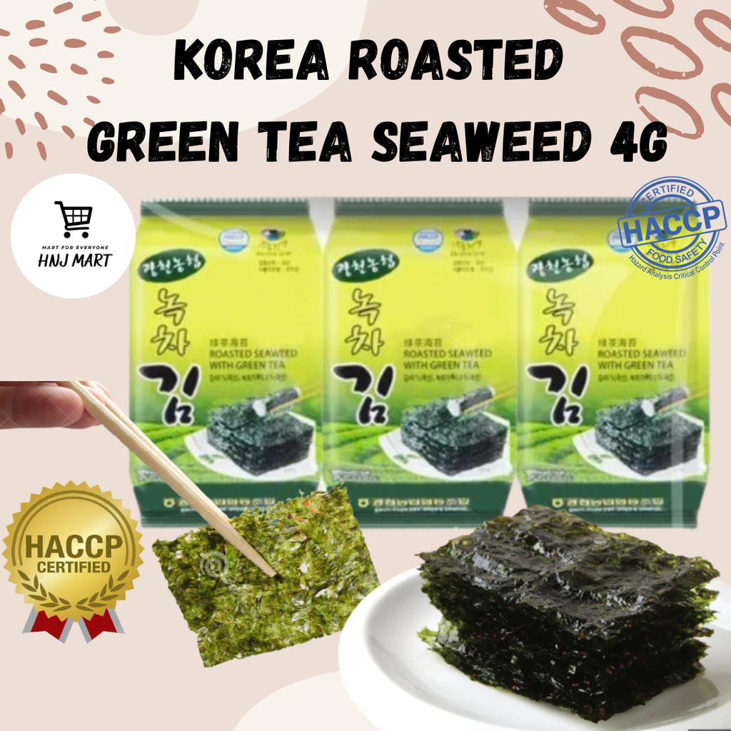 Korea Roasted Green Tea Seaweed 4g.png