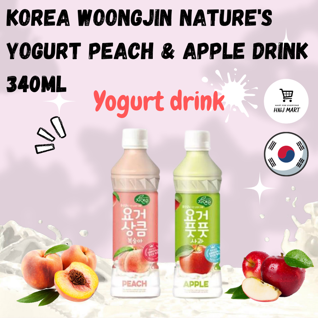 Korea Woongjin Nature's Yogurt Peach & Apple Drink 340ml.png