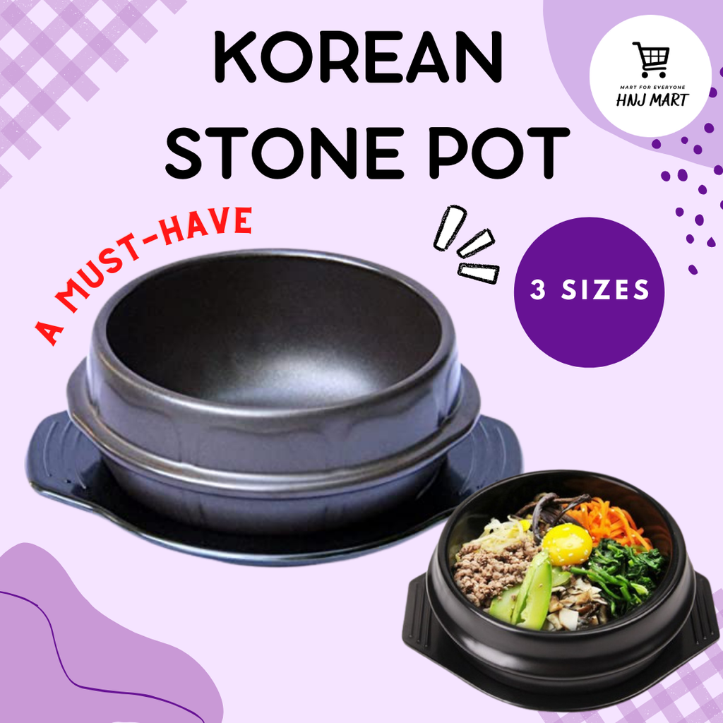 1pc Dolsot Bibimbap Earthenware Stone Bowl, Korean Cooking Soup Ceramic  Pot, Donabe Pot With Heat-Resistant Tray For Ttukbaegi, Korean Stew,  Bibimbap