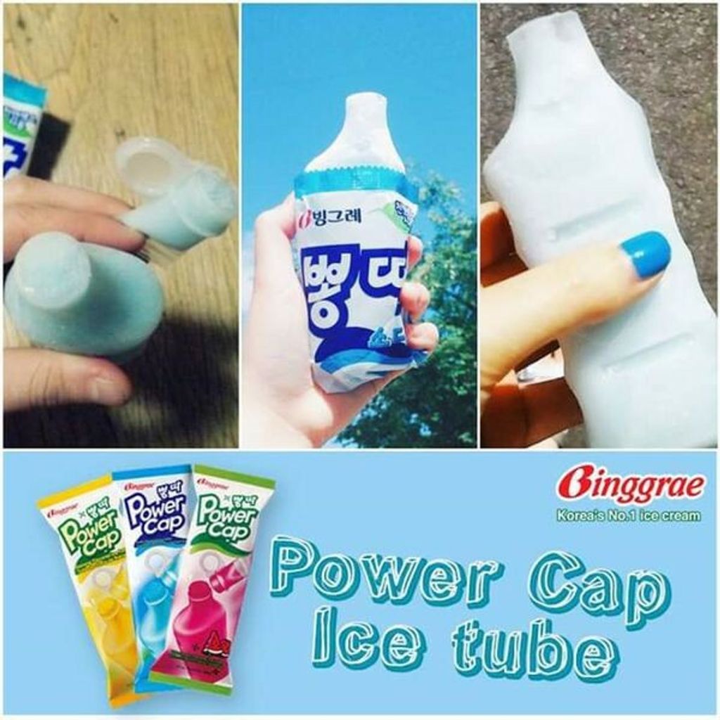 Jual Binggrae Power Cap Soda Flavored Ice Tube 130ml / Power Cap Watermelon  / Es Krim Korea / Korean Ice Tube