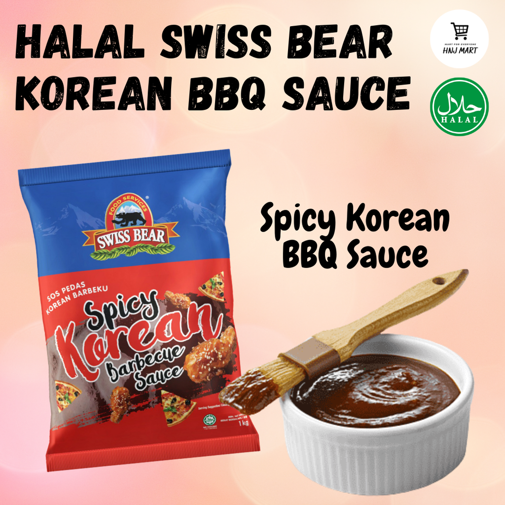 Halal Swiss Bear Korean BBQ Sauce 1kg Spicy Korean BBQ Sauce Smoky