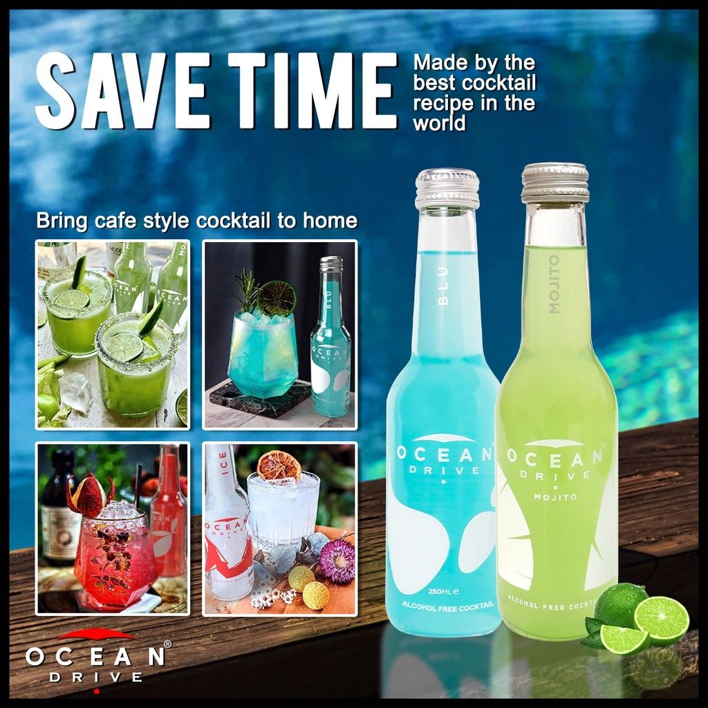 Halal Ocean Drive Cocktails from Turkey Alcohol Free Cocktail 250ml