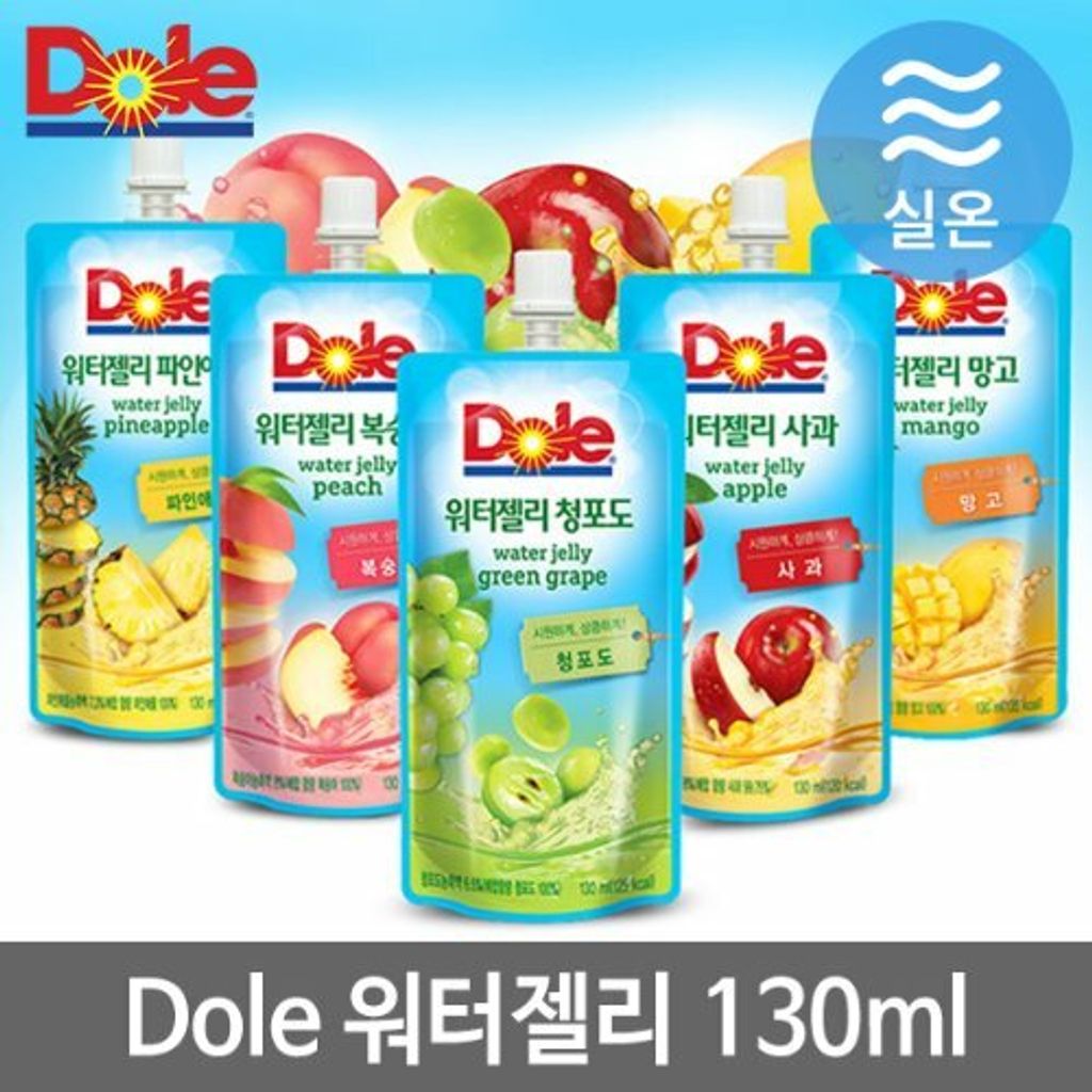 Korea Dole Water Jelly 130ml Apple Peach Mango Pineapple HNJ MART