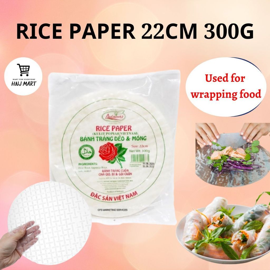 HALAL Vietnamese Rice Paper 22cm 300g Vietnam Spring Roll Rice Paper halal-vietnamese-rice-paper-22cm-300g-vietnam-spring-roll-rice-paper