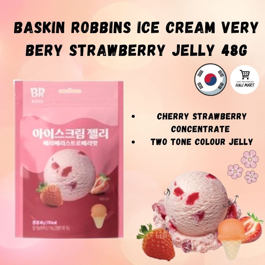 Korea Baskin Robbins Ice Cream Jelly 48G / Cherries Jubilee / Rainbow
