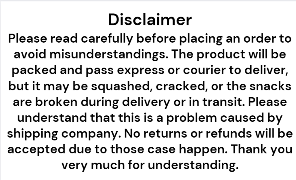 disclaimer 