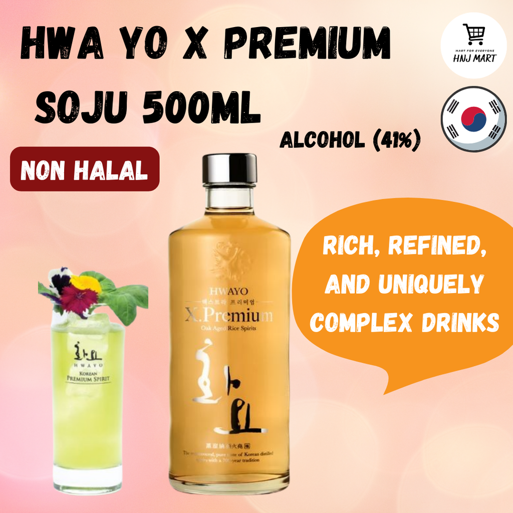 HWA YO X PREMIUM SOJU 500ML (41%) – HNJ MART