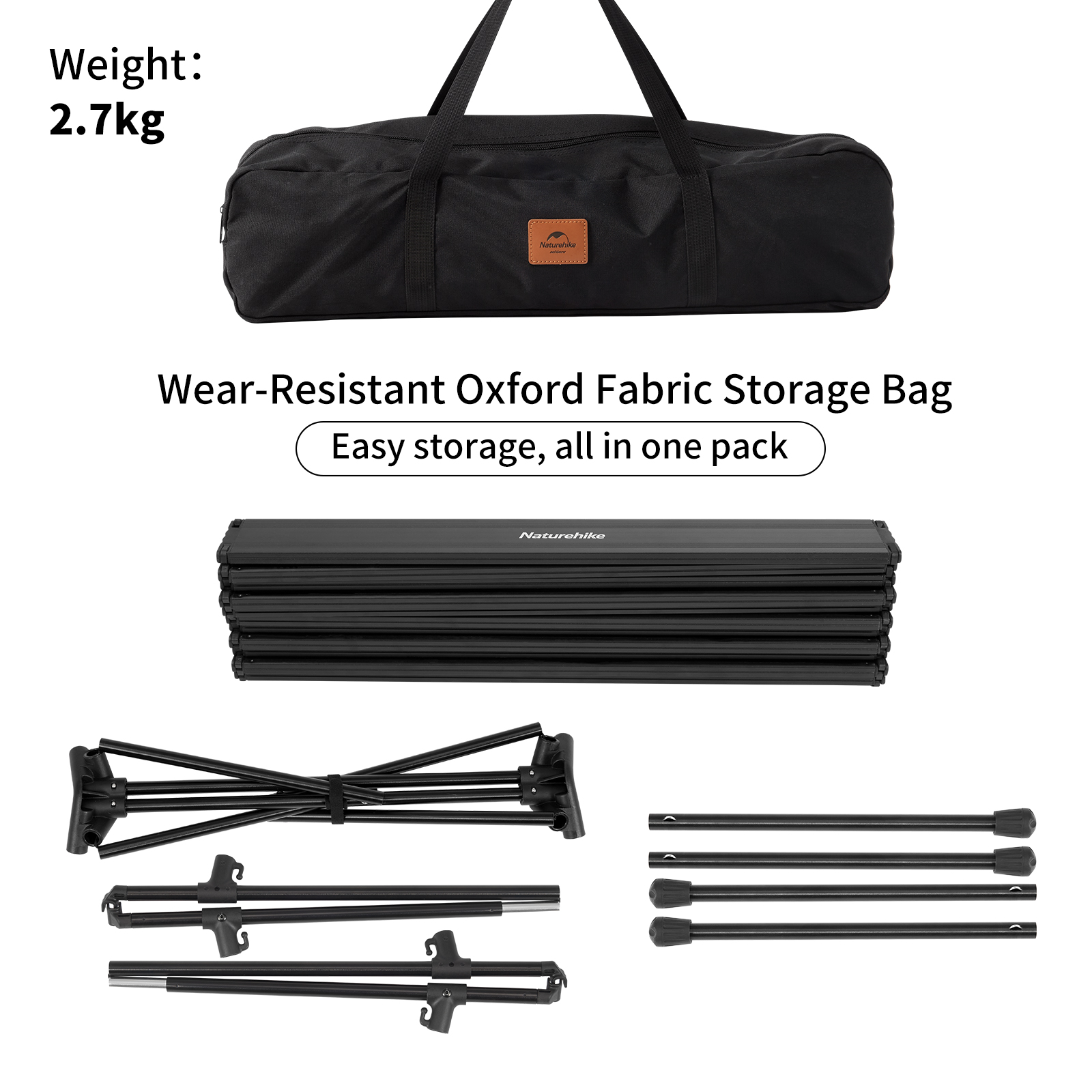 FT11 detachable aluminum alloy table.6