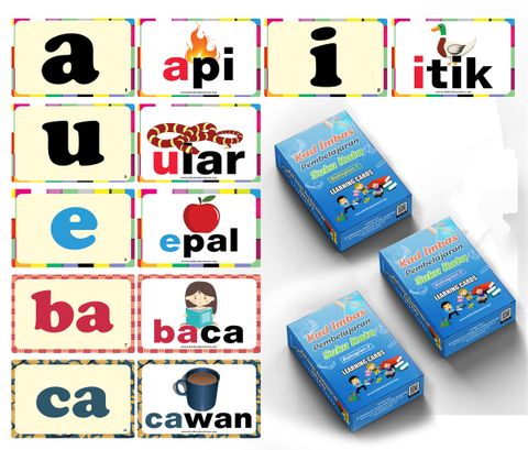 KNHBC1001 Suku Kata Learning Cards -3D Main