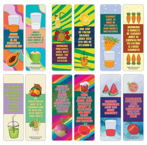 CNSBM2106_main_Fun Facts About Juices Bookmarks Series 2