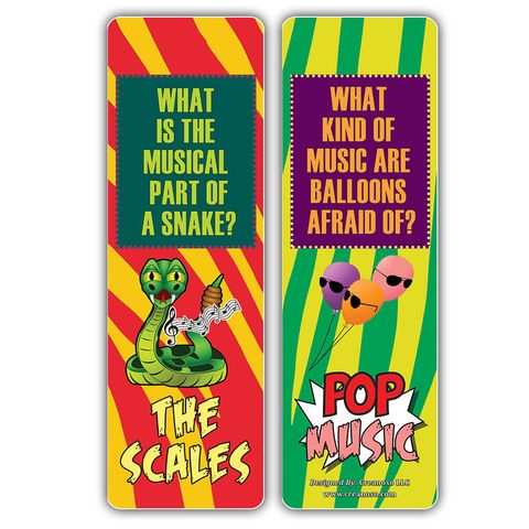 CNSBM2113_BM1_Funny Music Puns Jokes Bookmarks