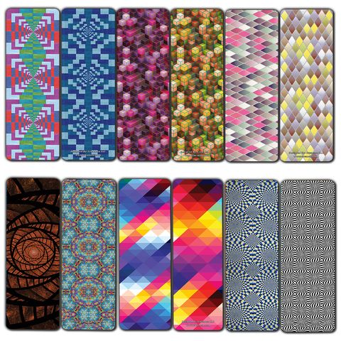 CNSBM3116 -MAIN_ Colorful Patterns Optical Bookmarks Series 1