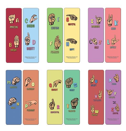 CNSBM4040_main_Hand signs Alphabet Bookmarks