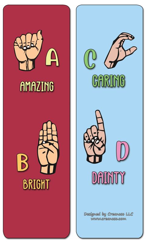 CNSBM4040_BM1_Hand signs Alphabet Bookmarks