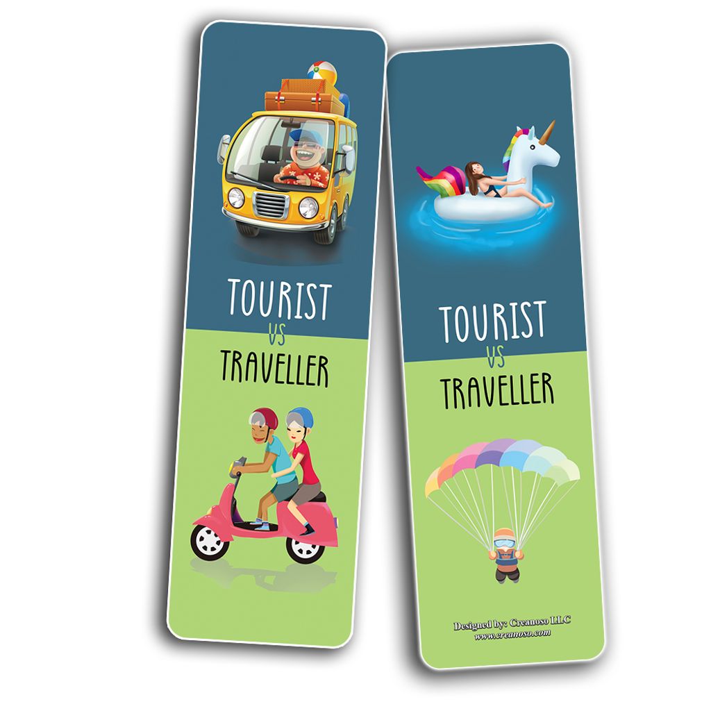 CNSBM5080_bm4_Funny Tourist VS Traveller Bookmark Card_2n1