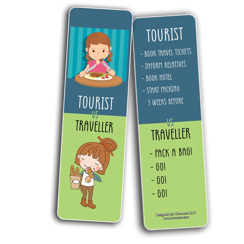 CNSBM5080_bm5_Funny Tourist VS Traveller Bookmark Card_2n1