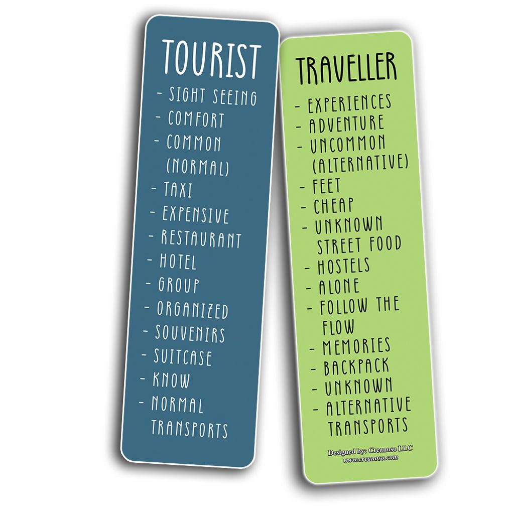 CNSBM5080_bm6_Funny Tourist VS Traveller Bookmark Card_2n1
