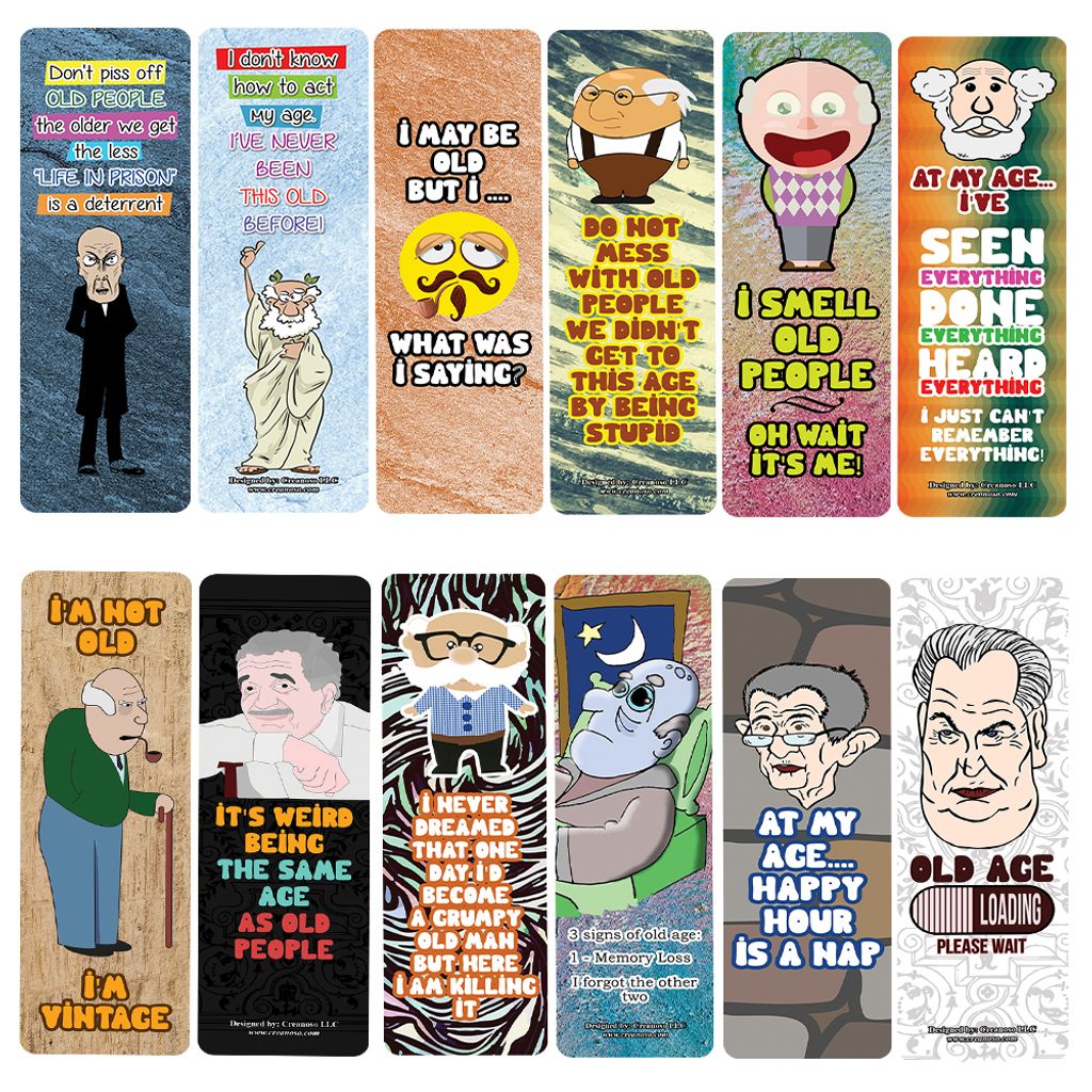 CNSBM5112_main_Funny Old Age Bookmarks_12n1