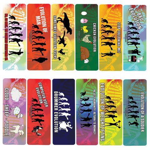CNSBM5124_main_Funny Evolution bookmarks_12n1