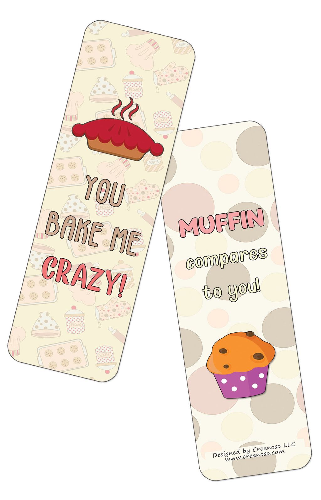 CNSBM6008_BM 1_Funny Sweet Desserts Puns Bookmarks