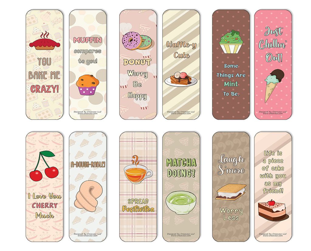 CNSBM6008_main_Funny Sweet Desserts Puns Bookmarks