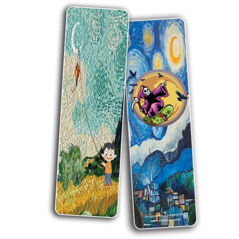 CNSBM6014 - BM1_Funny Famous Paintings Bookmarks Cards_2n1