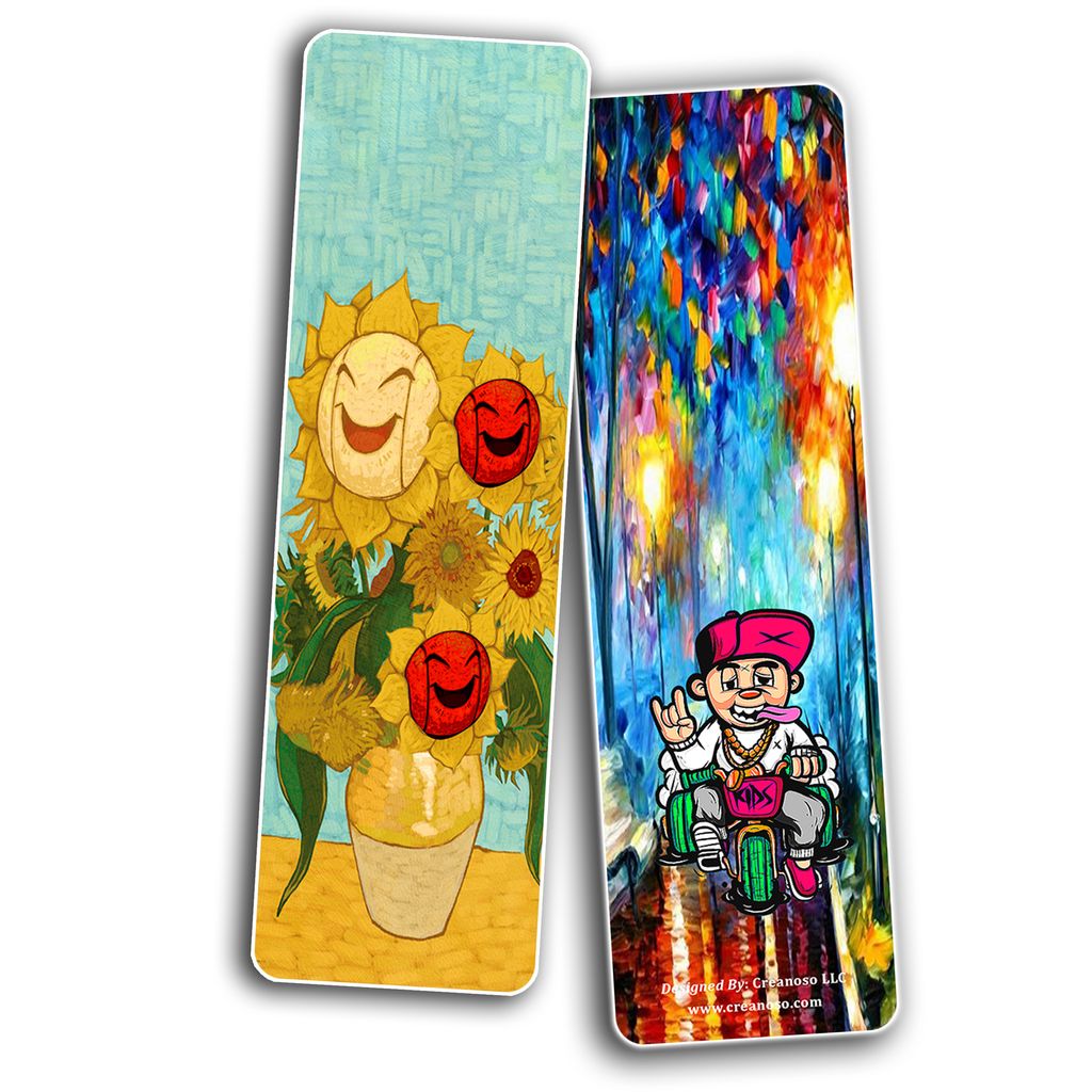 CNSBM6014 - BM3_Funny Famous Paintings Bookmarks Cards_2n1