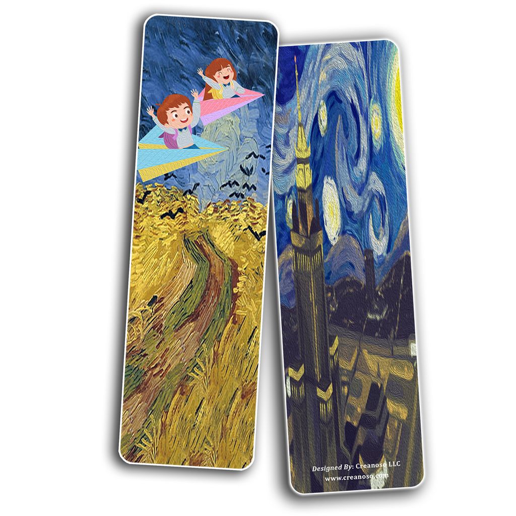 CNSBM6014 - BM4_Funny Famous Paintings Bookmarks Cards_2n1
