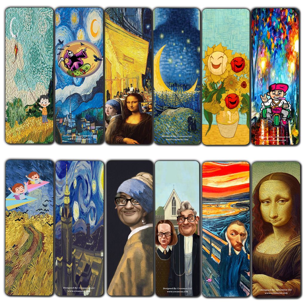 CNSBM6014 - MAIN_Funny Famous Paintings Bookmarks Cards