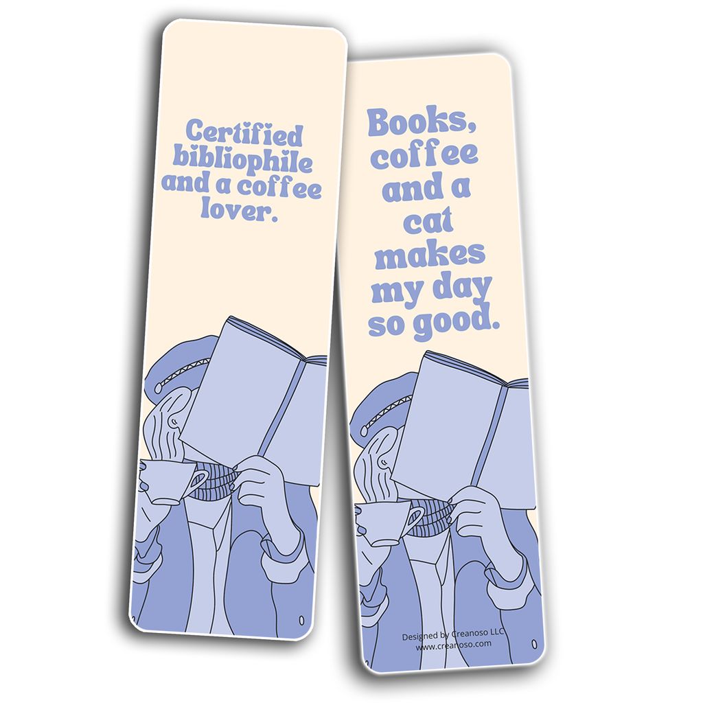 CNSBM6031 - BM3 -Books and Coffee Lovers Bookmarks_2N1