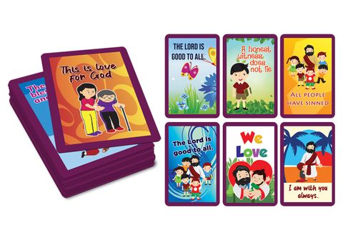 NEPC3001 - 54 Bible Memory Verses (NIV) for Children Cards -Main