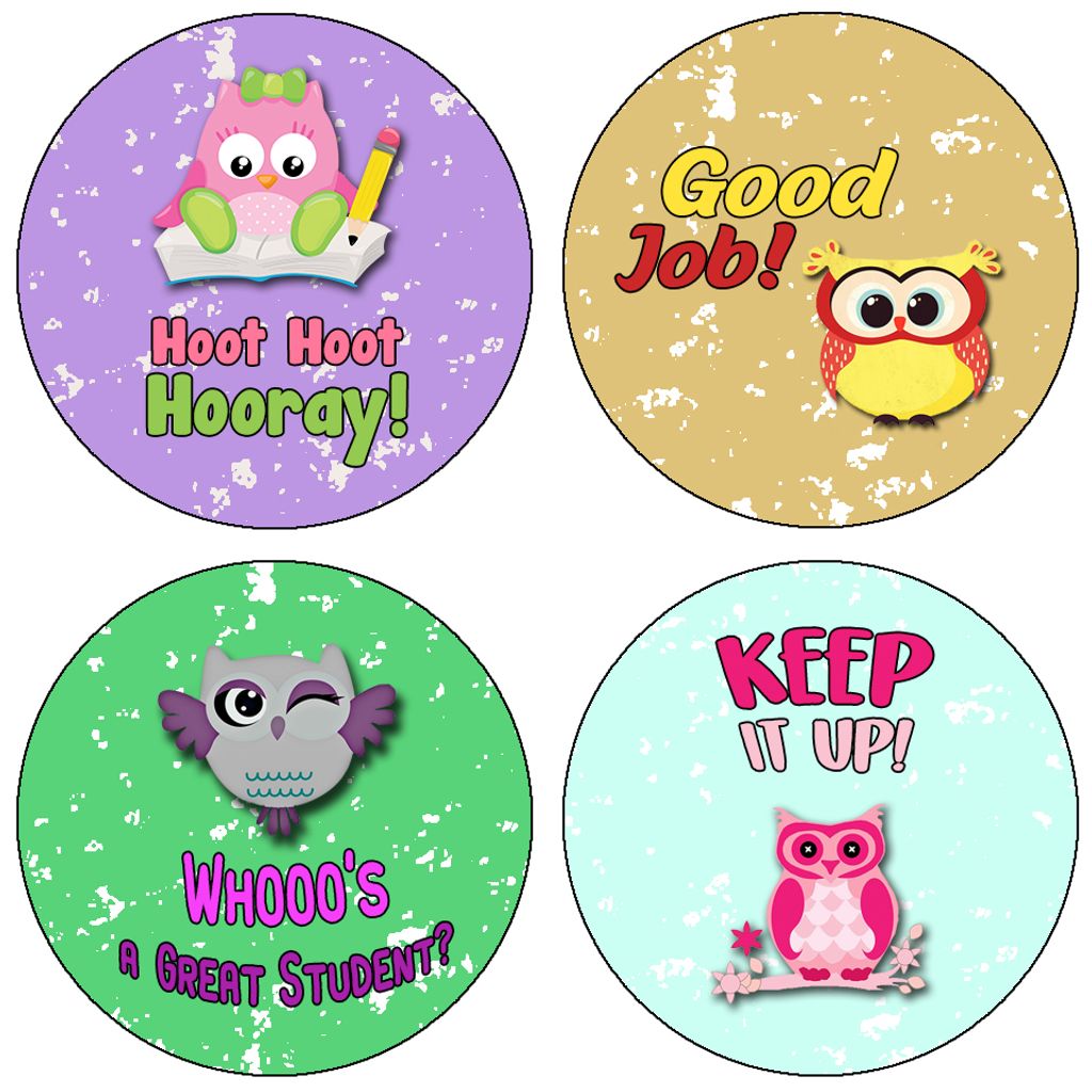 CNSST4017_4n1 2_Motivational Stickers for Kids - Owl