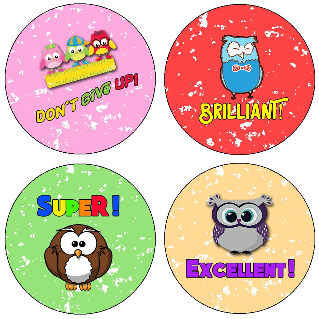 CNSST4017_4n1 3_Motivational Stickers for Kids - Owl