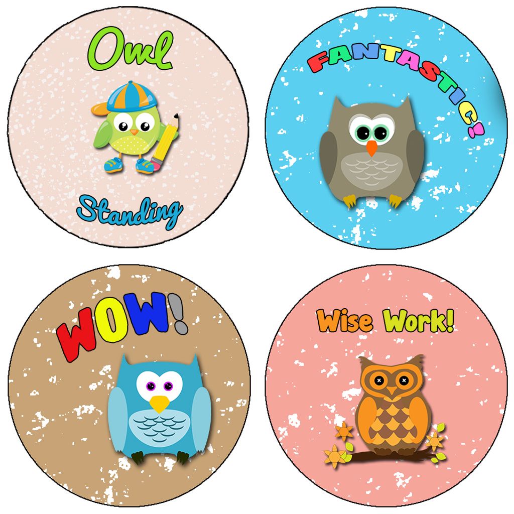 CNSST4017_4n1 1_Motivational Stickers for Kids - Owl