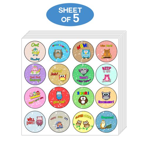 CNSST4017_main_5S_Motivational Stickers for Kids - Owl
