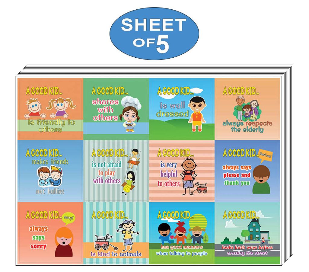 CNSST2059_main_5P_A Good Kid Behavior Stickers - Outside