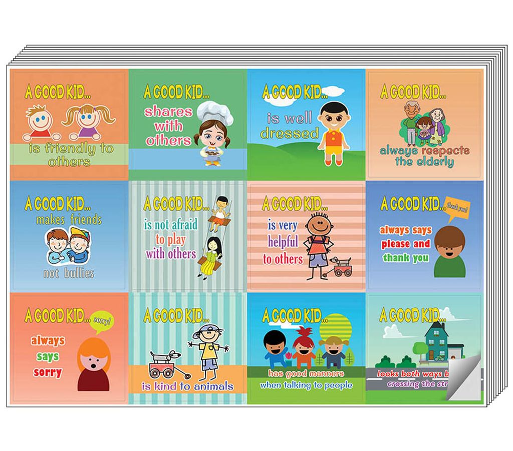 CNSST2059_main_A Good Kid Behavior Stickers - Outside_with peel effect