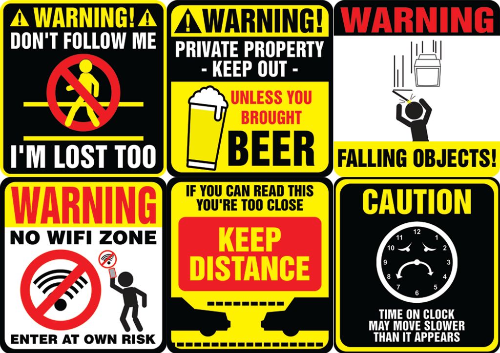 CNSVST5001_A42_Funny warning signs Stickers_6n1