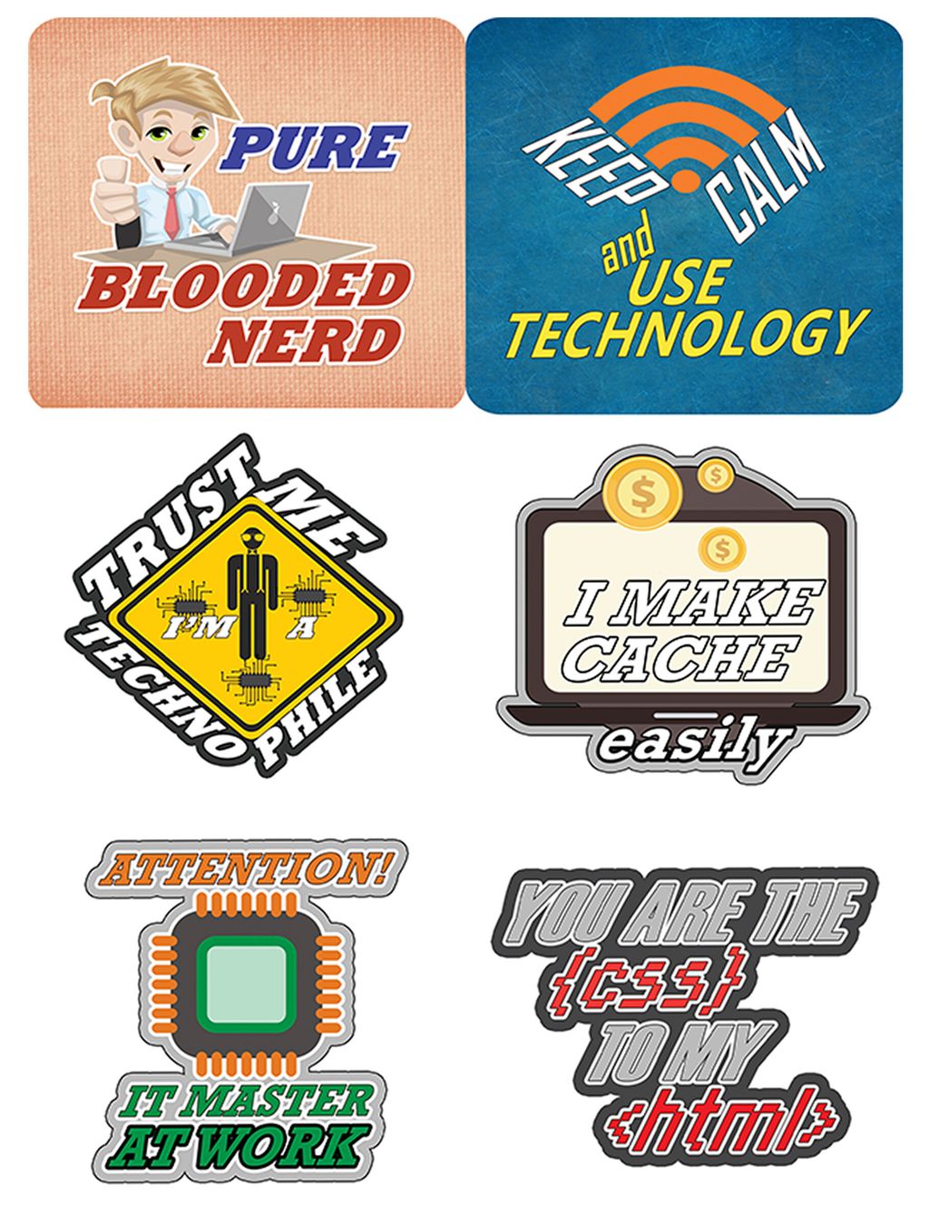 CNSVST2004_PST2_I Love Technology Stickers