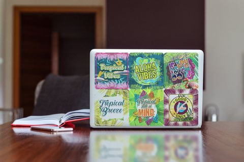 CNSVST5002 - Tropical Theme Design Stickers MockUp1