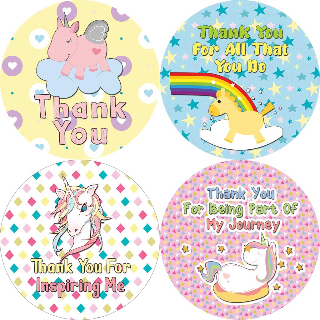 CNSST4066_4n1 4Unicorn Stickers Series 2 - Thank You