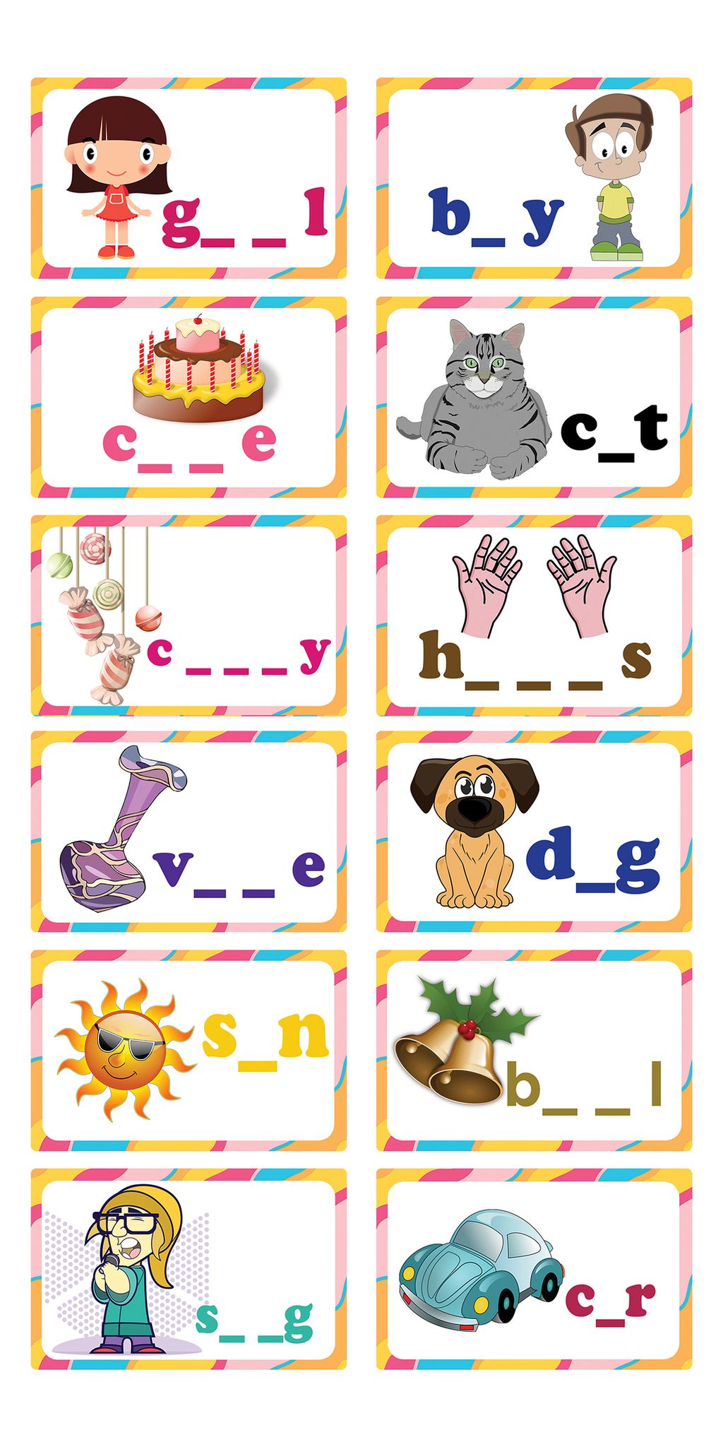 CNSBC1201 - Basic Spelling Learning Cards
