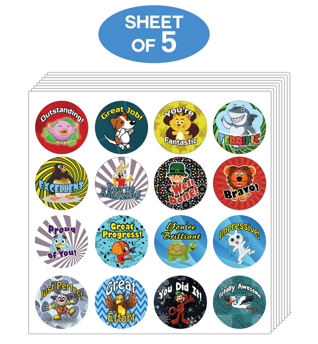 CNSST3017 - MAIN_Teacher Reward Motivational for Children Stickers_5 Sheet