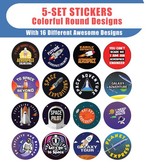 CNSST3040 - MAIN_Aerospace Stickers_5 Set