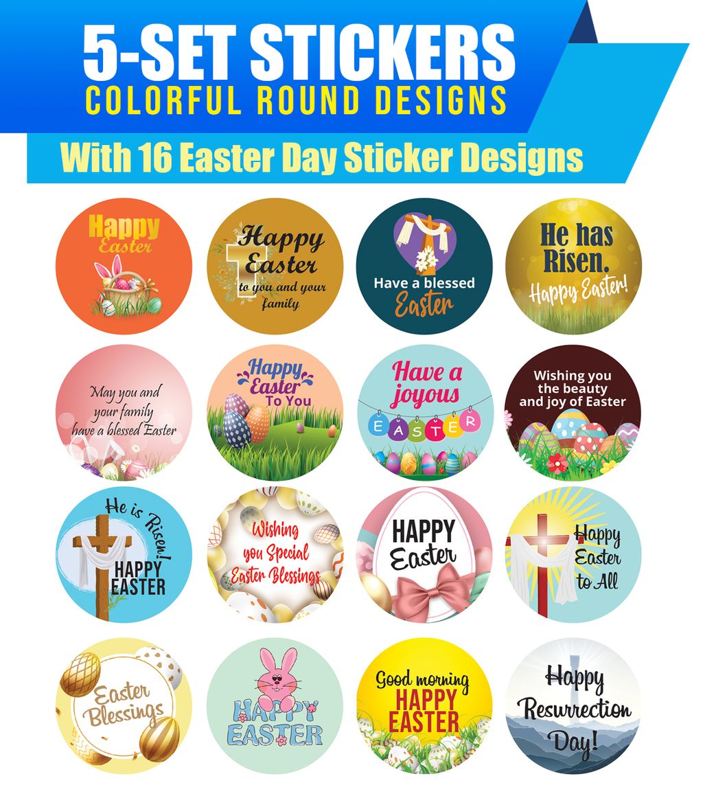 NEST3001 - MAIN - Easter Day Sticker - 5 set