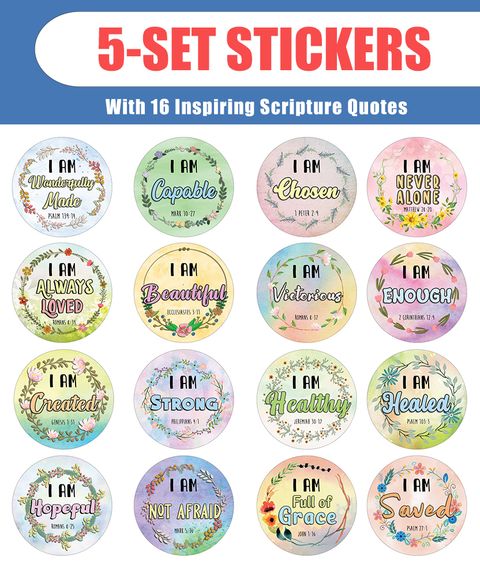 NEST5002_main_5S_I  AM inspirational Bible Verses Stickers