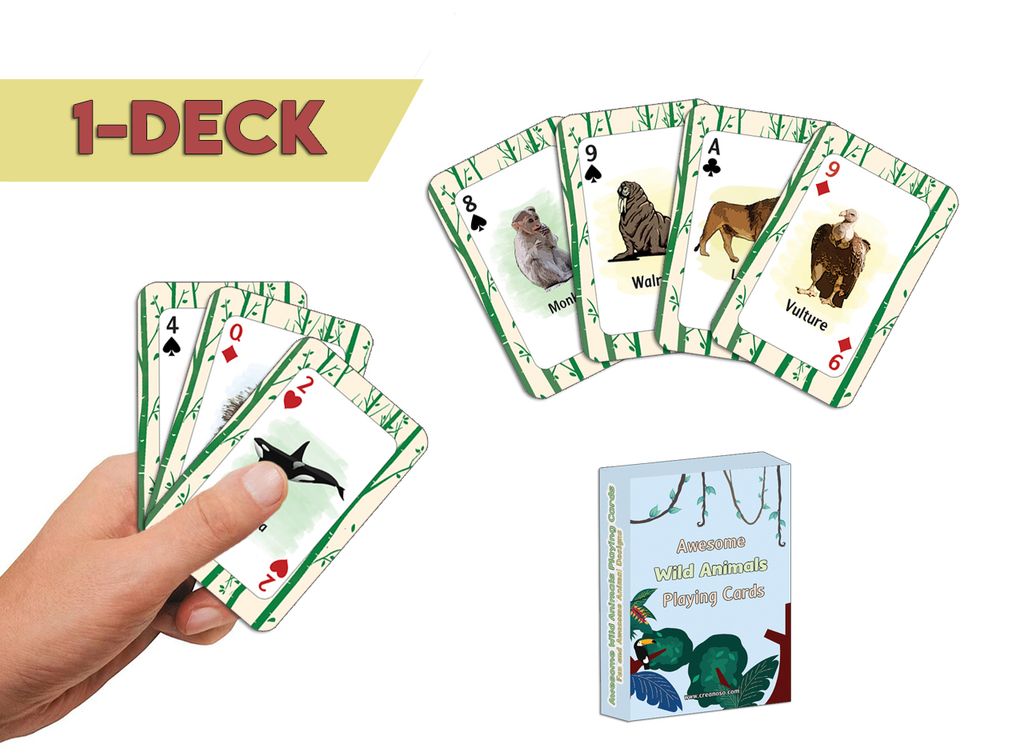 CNSBC4003_zmain_1D_Awesome Wild Animals Playing Cards