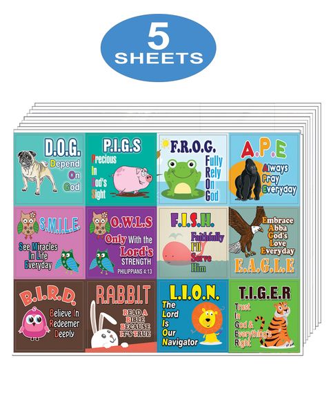 NEST1013 - Main Depend on God Stickers_5 sheets